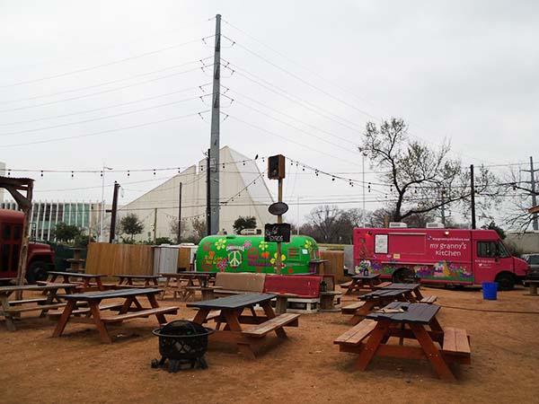 Food Truck park at Rainey Street in Austin