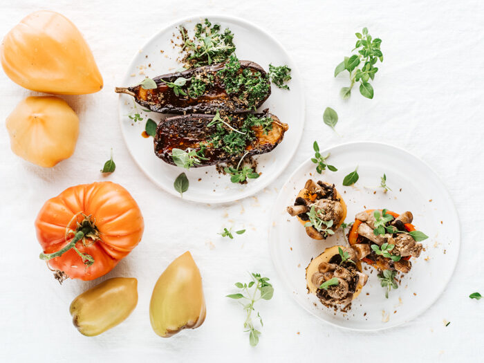 recept gegrilde aubergine