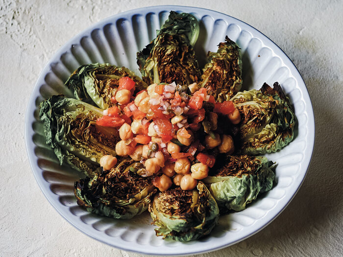 Recept little gem met kikkererwt