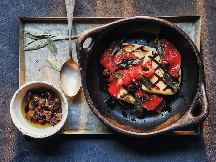 Recept paprika Haloumi