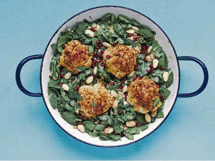Recept bloemkool parelgort granaatappel