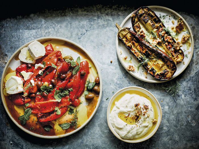 Recept Gegrilde aubergine fetayoghurt